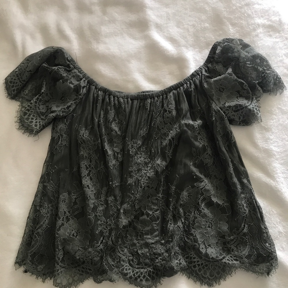 Off the shoulder lace top